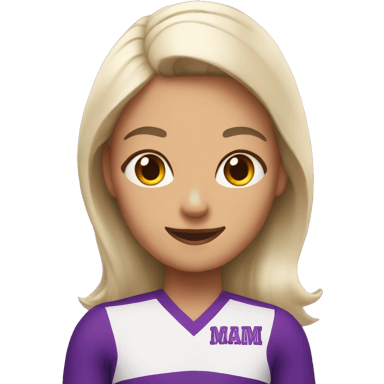 Mom with a cheerleader  emoji