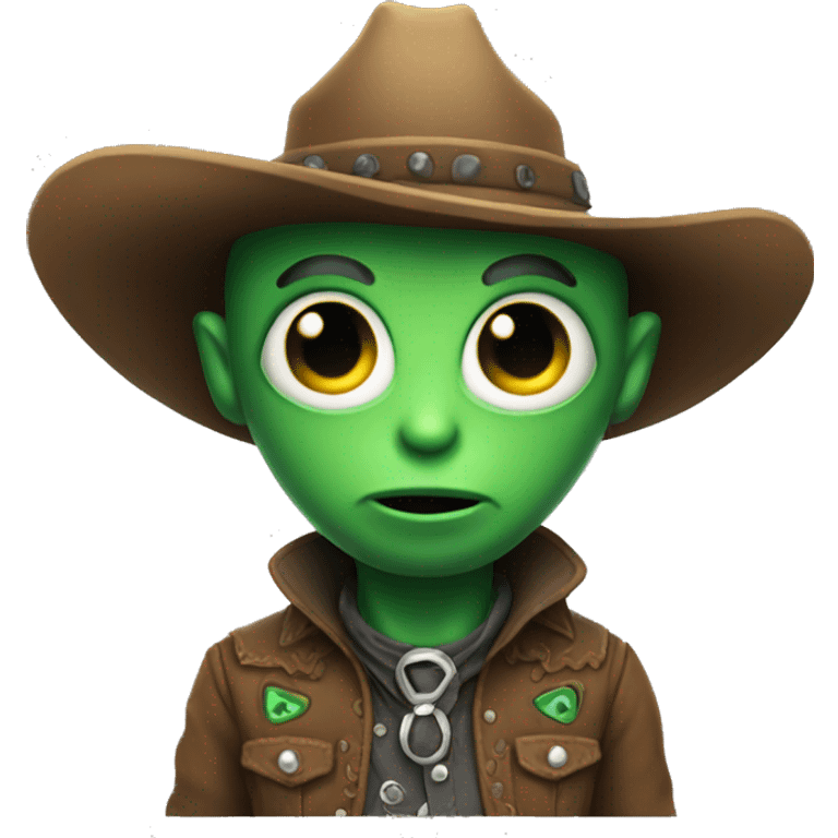 Cute Alien cowboy emoji