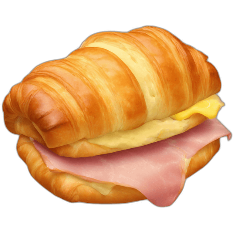 croissant with ham and cheese emoji