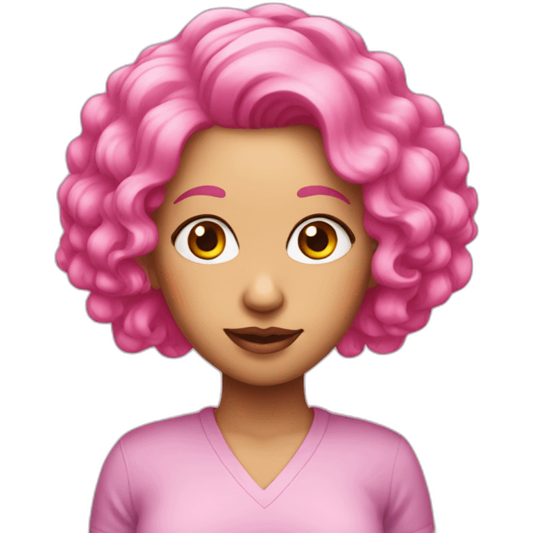 pink hair lady emoji