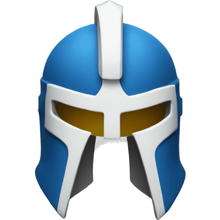 blue and white spartan helmet emoji