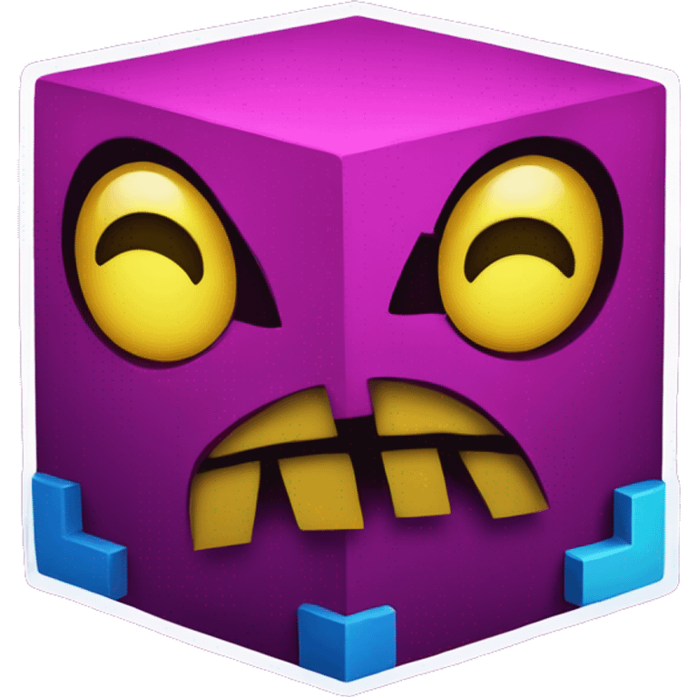 Geometry Dash cube emoji