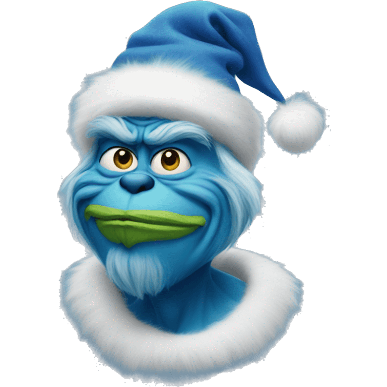 Blue grinch emoji