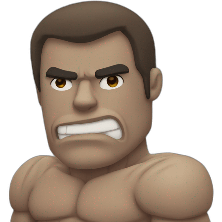 Muscle man from regular show emoji