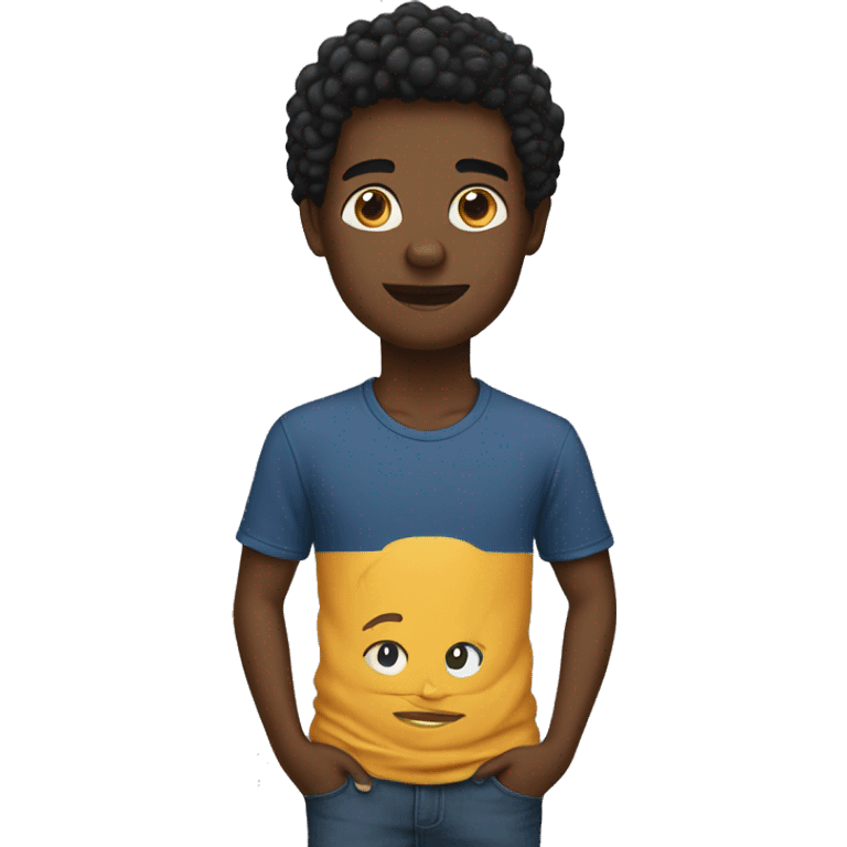 young black guy with tucket tshirt emoji