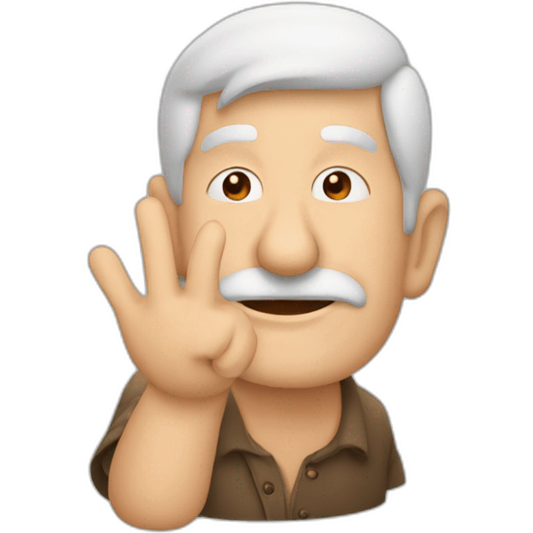 old man avec un logo " db " entre les mains emoji