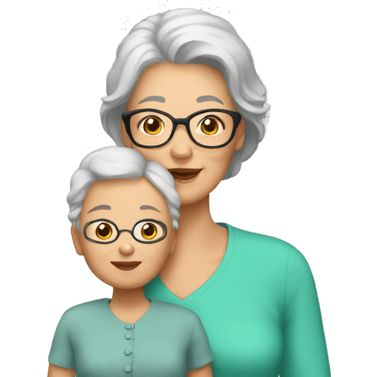 Nana and granddaughter  emoji