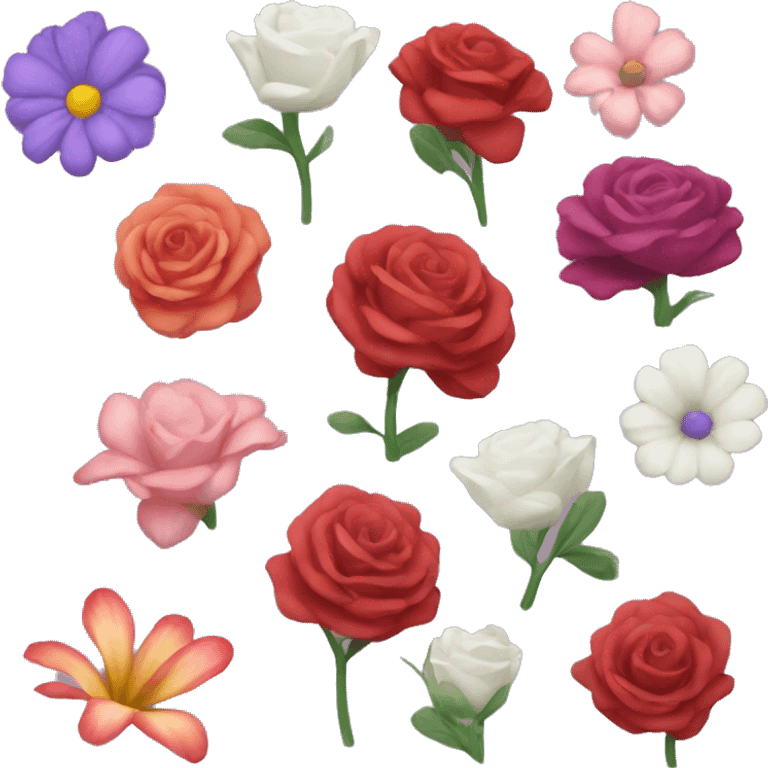 Generate a bunch of flowers for my love emoji