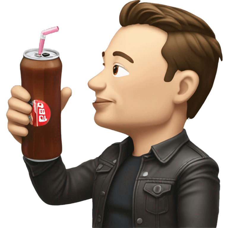 Elon musk drinking soda emoji