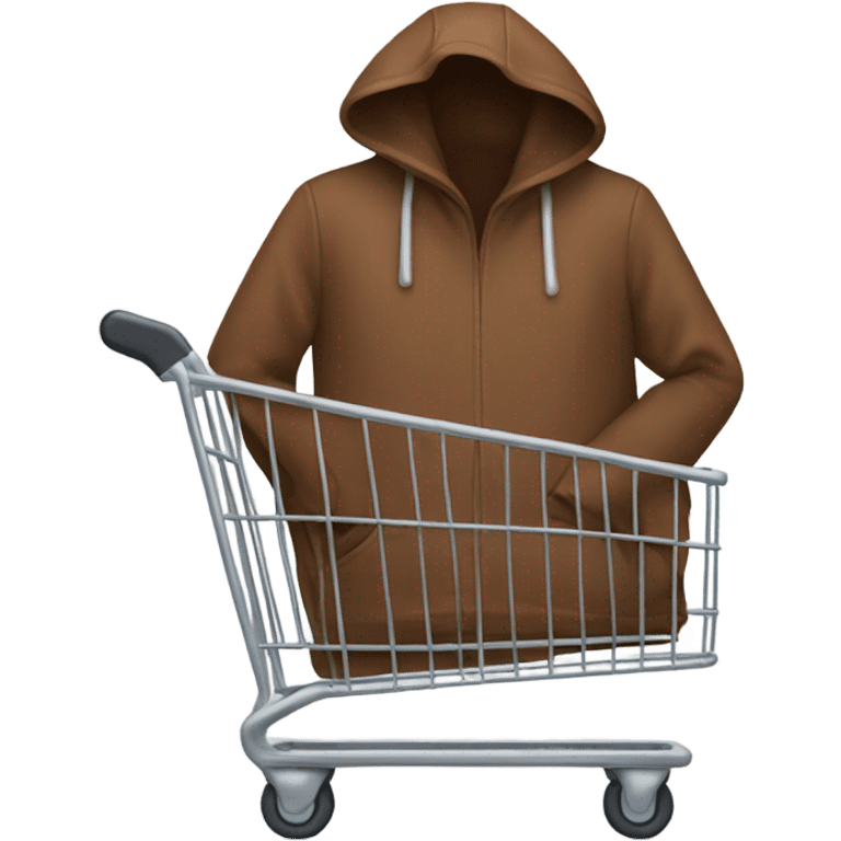 Brown clothes in the cart emoji