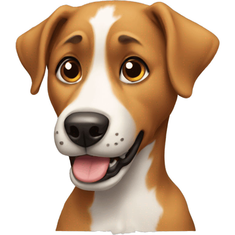 A dog speaking emoji