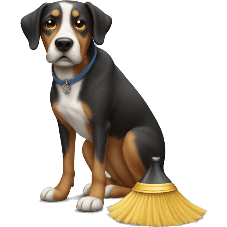 Dog sweeping  emoji