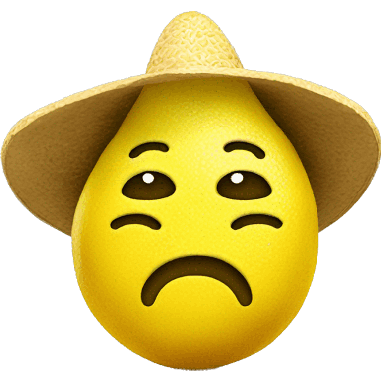 Sad lemon with sombrero  emoji