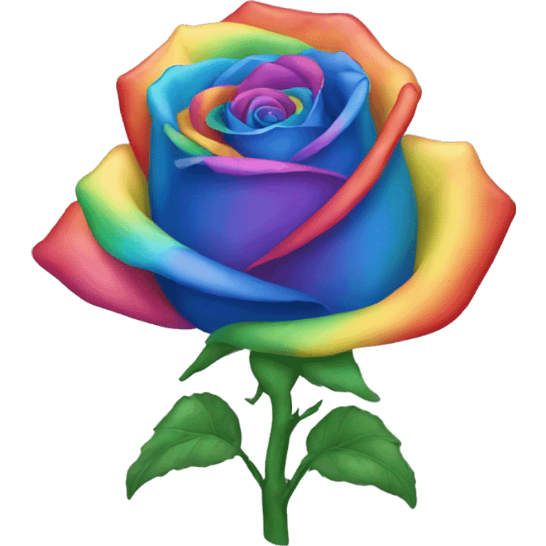 rainbow rose  emoji