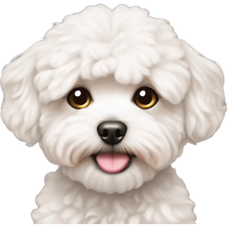 Maltipoo with pale pink nose emoji