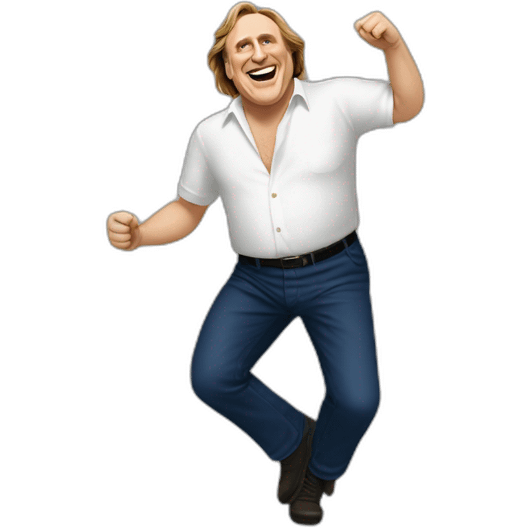 Gérard Depardieu dancing emoji