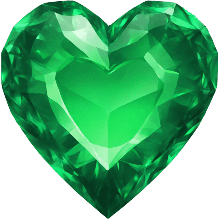 green crystal heart emoji