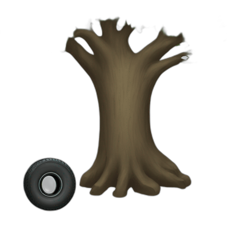 tree with a tire emoji