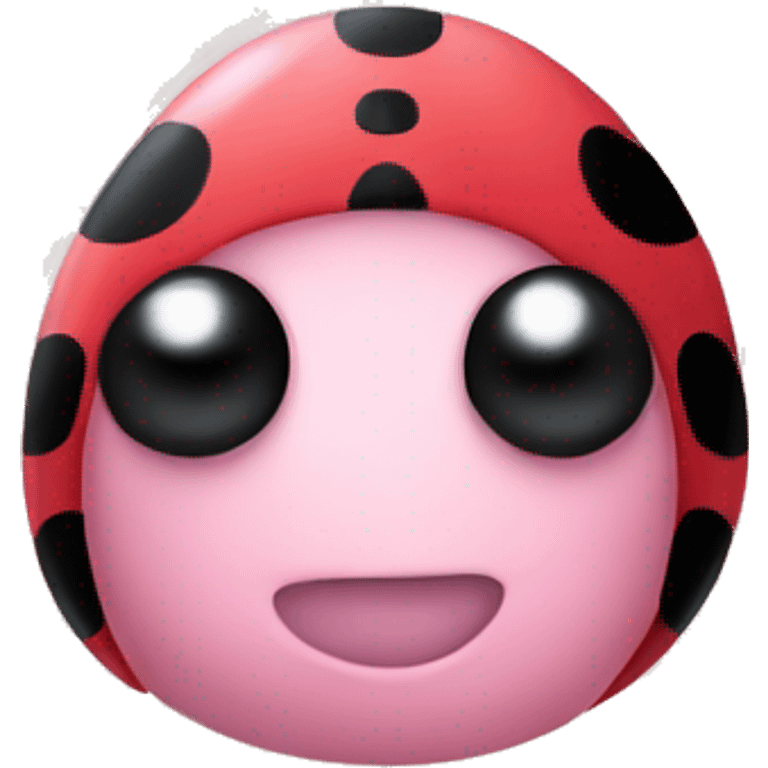 Cute light Pink lady bug with no face emoji