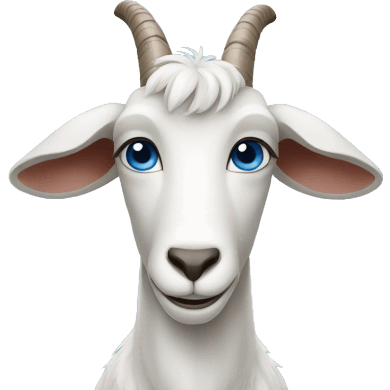 Goat with blue eyes emoji