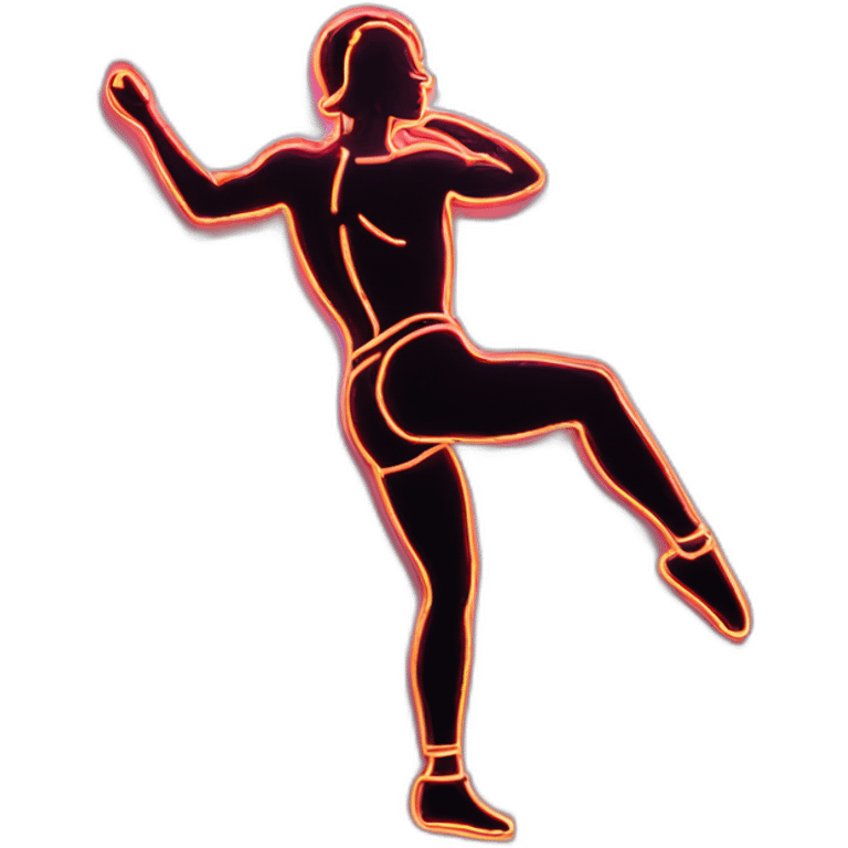  male dancer neon sign booty emoji