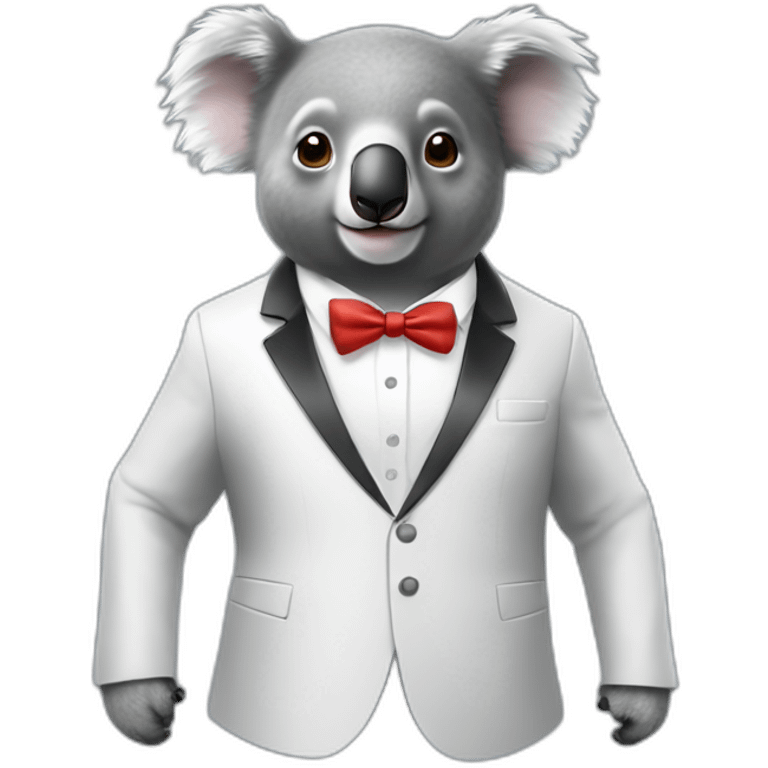 mathematician koala wearing dinner jacket emoji