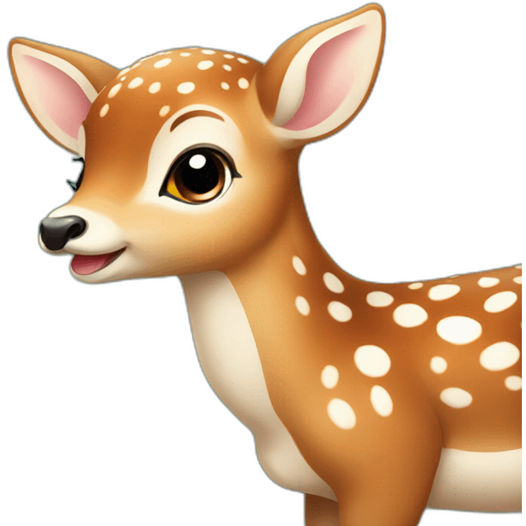 happy baby deer emoji