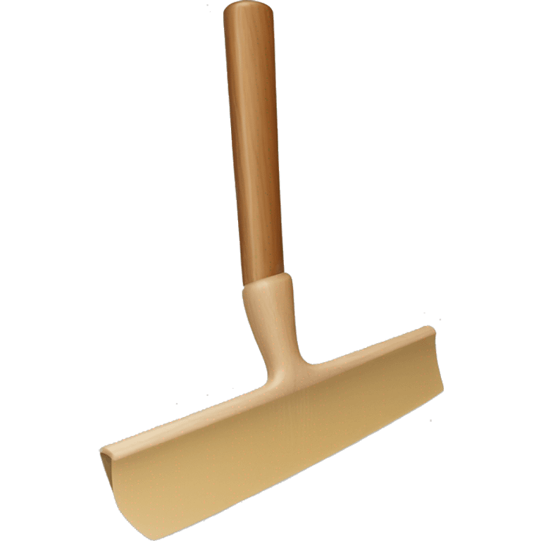 squeegee with long wooden handle emoji