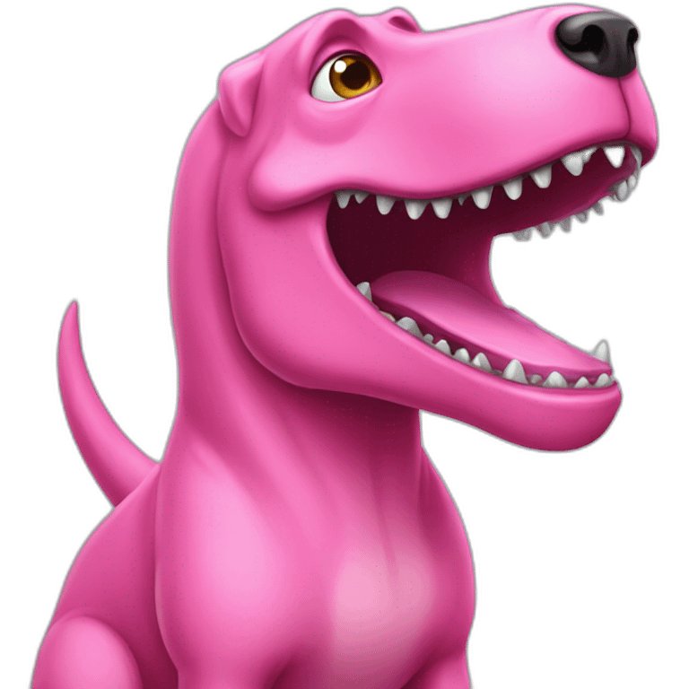 pink dog t-rex emoji