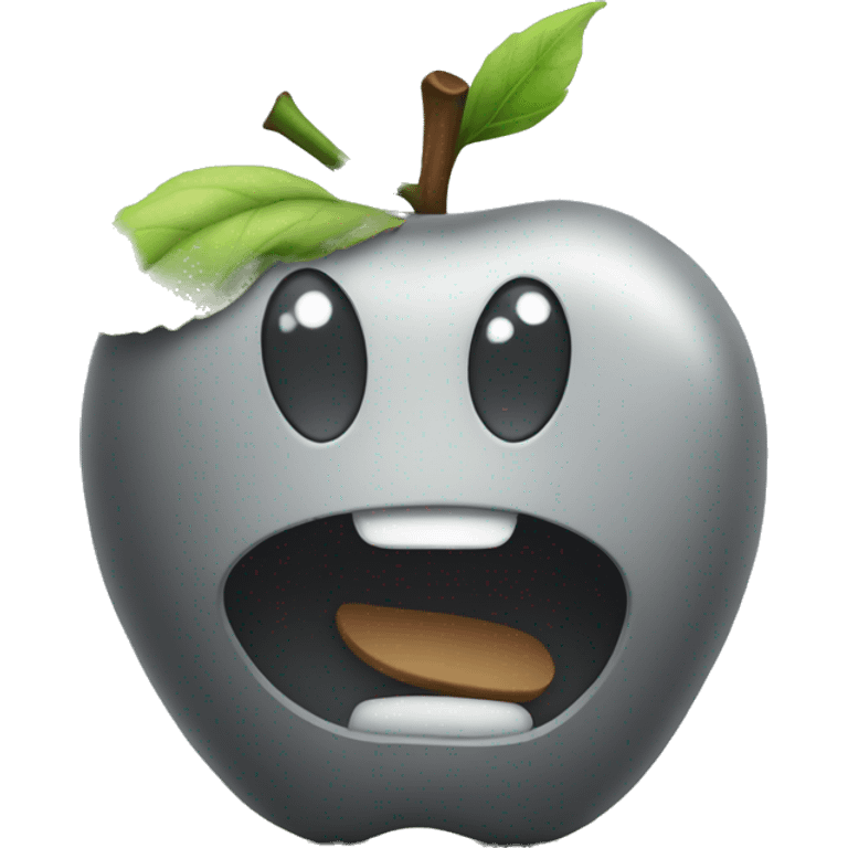 gray apple emoji