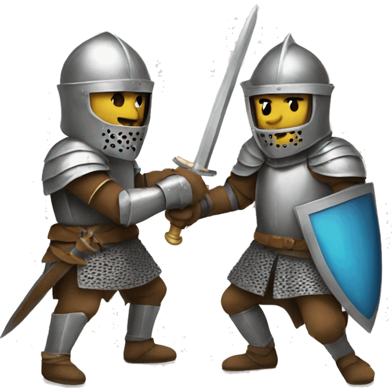 Two knights fighting emoji