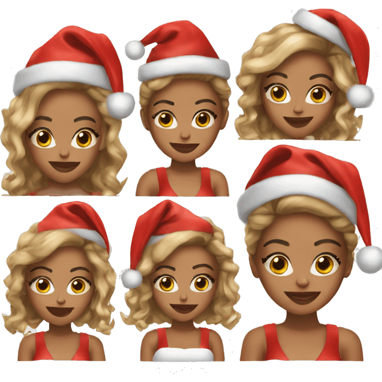 beyoncé with santa hat emoji