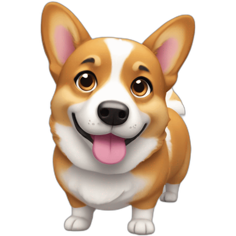 Sassy corgi blink emoji