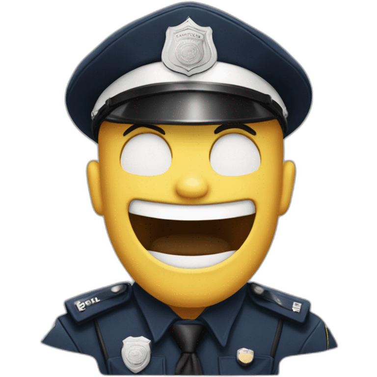 Laughing police emoji