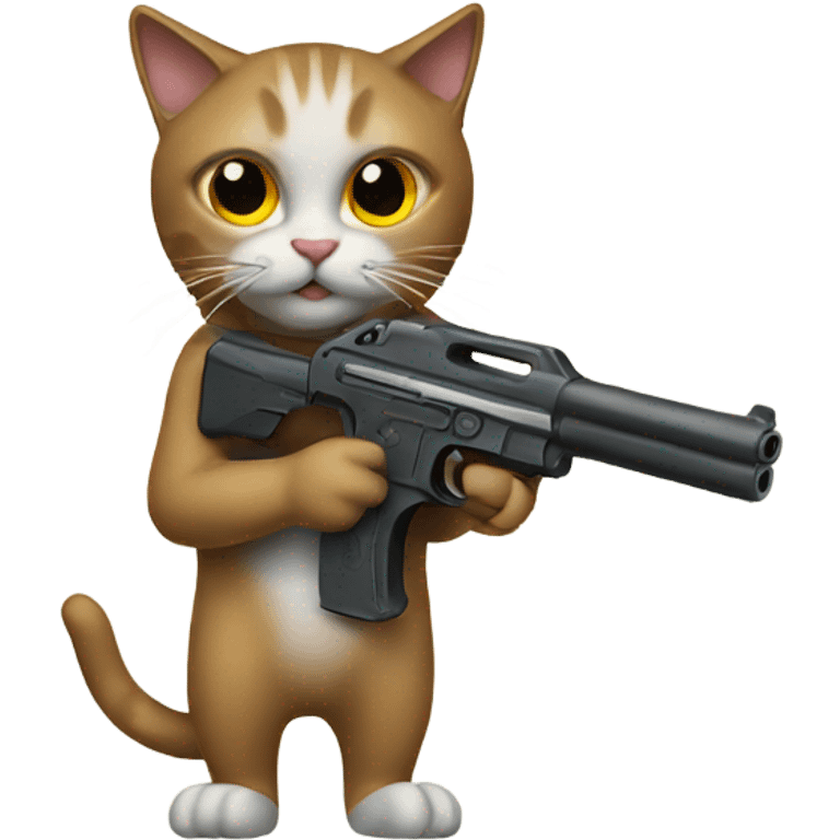 Cat-with-gun emoji