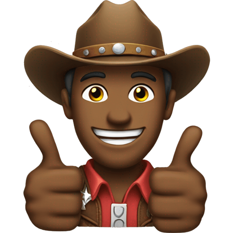 cowboy with a thumbs up emoji