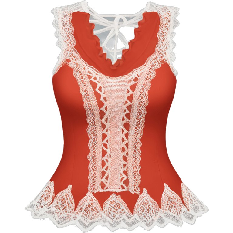 Red top with lace emoji