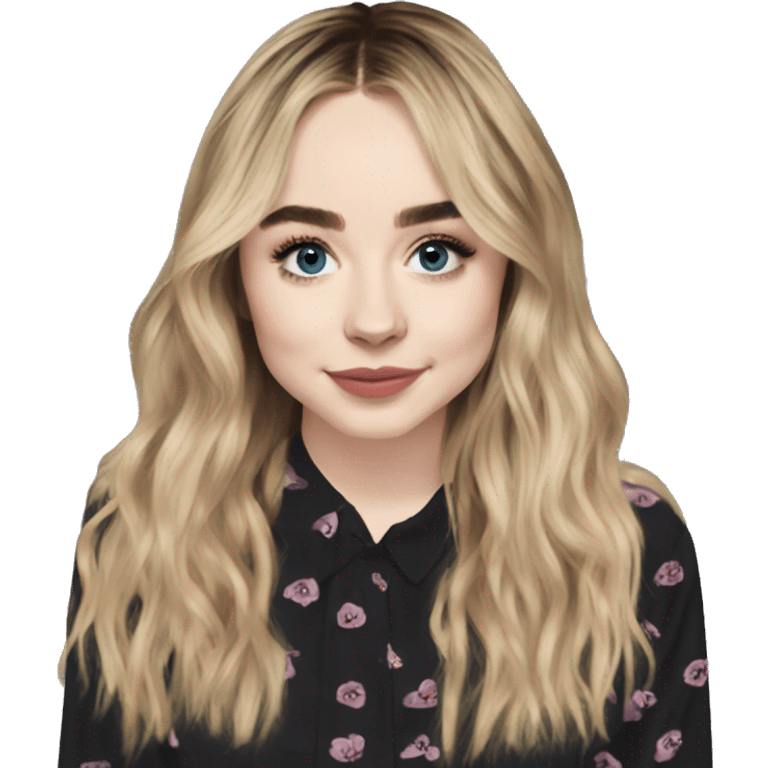 sabrina carpenter curtain bangs emoji