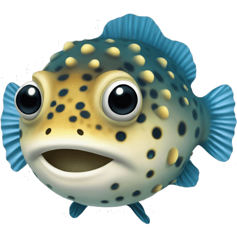 Dwarf puffer fish smiling emoji