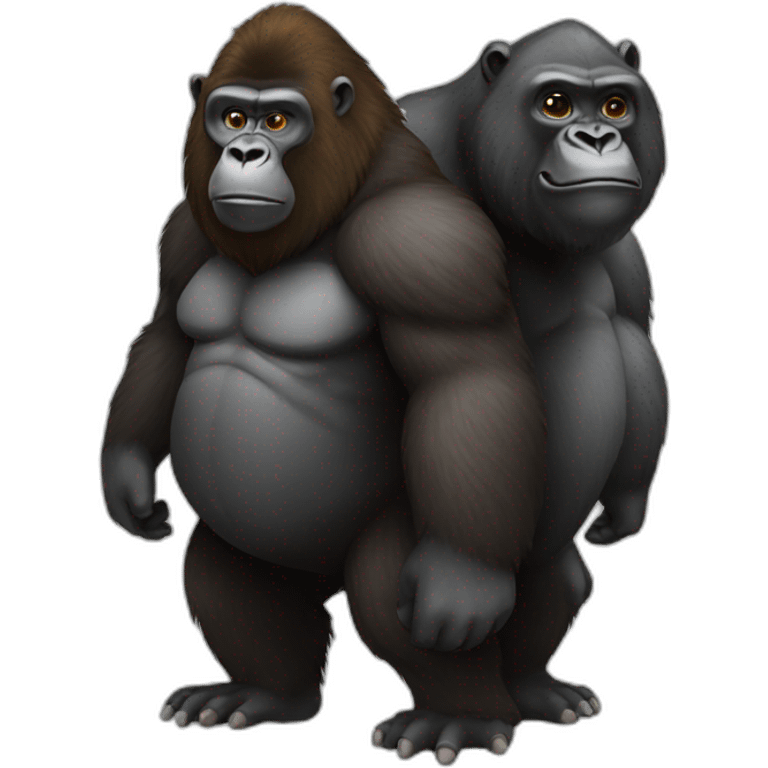 gorilla and bear emoji