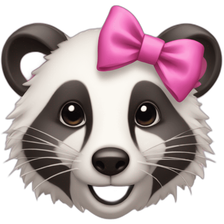 pink coquette badger with bows emoji