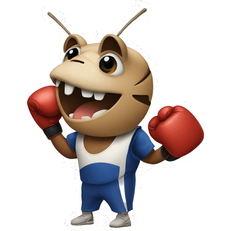 An animal cricket boxing emoji