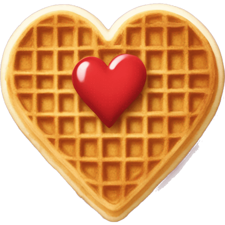 Heart-shaped waffle that reads "WAFFLE TUESDAY" emoji