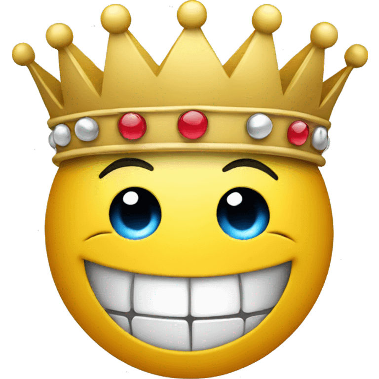 smiley with crown emoji