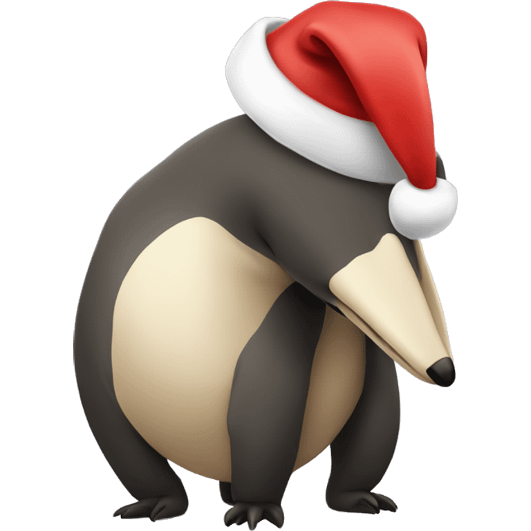 Anteater with Santa hat emoji