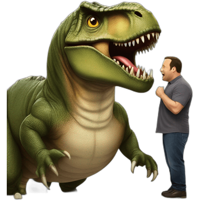 Kevin James Vs T-rex emoji