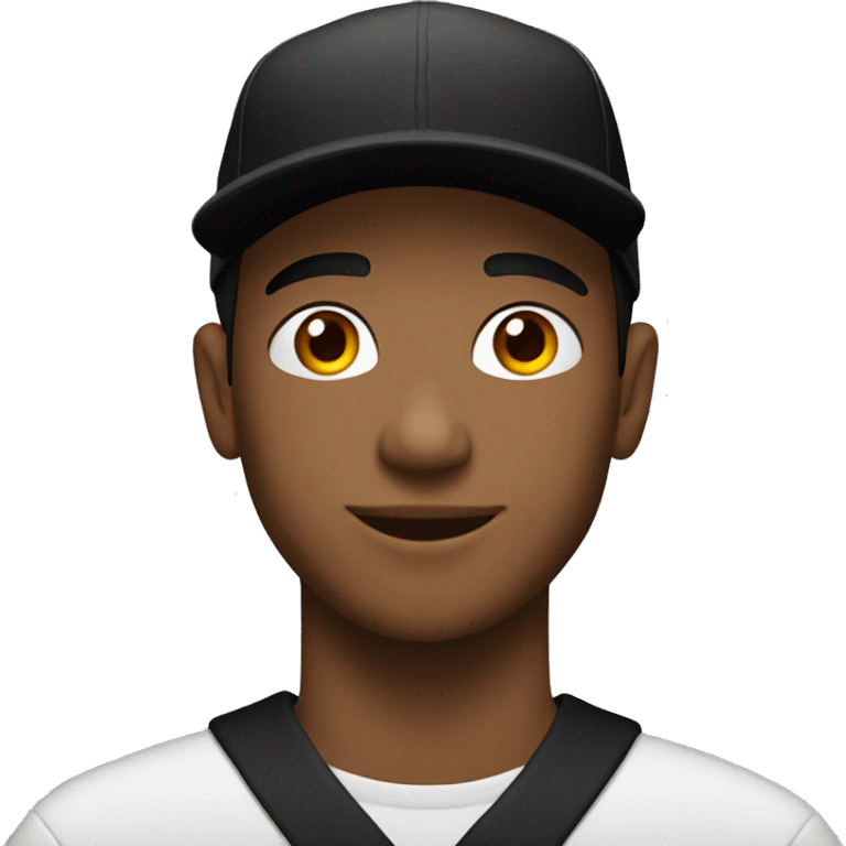  YOUNG MAN WEARING A WHIT BLACK CAP WITH 2014 emoji