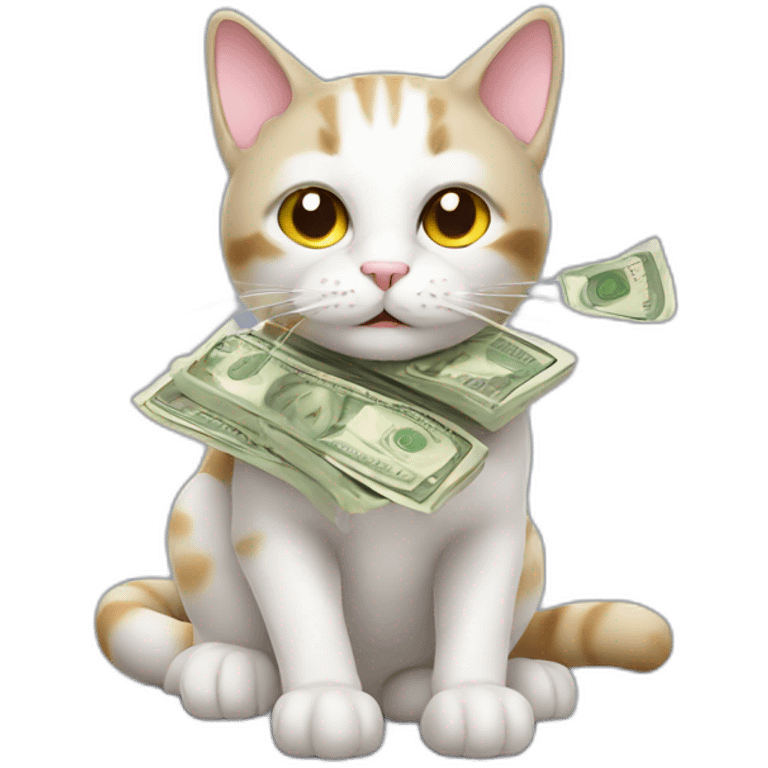 cat with money emoji