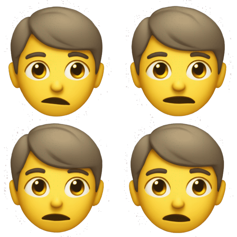 Create a yellow face emoji with a side profile looking left, with an expression that shows confusion or skepticism, similar to a 'you're weird' look emoji