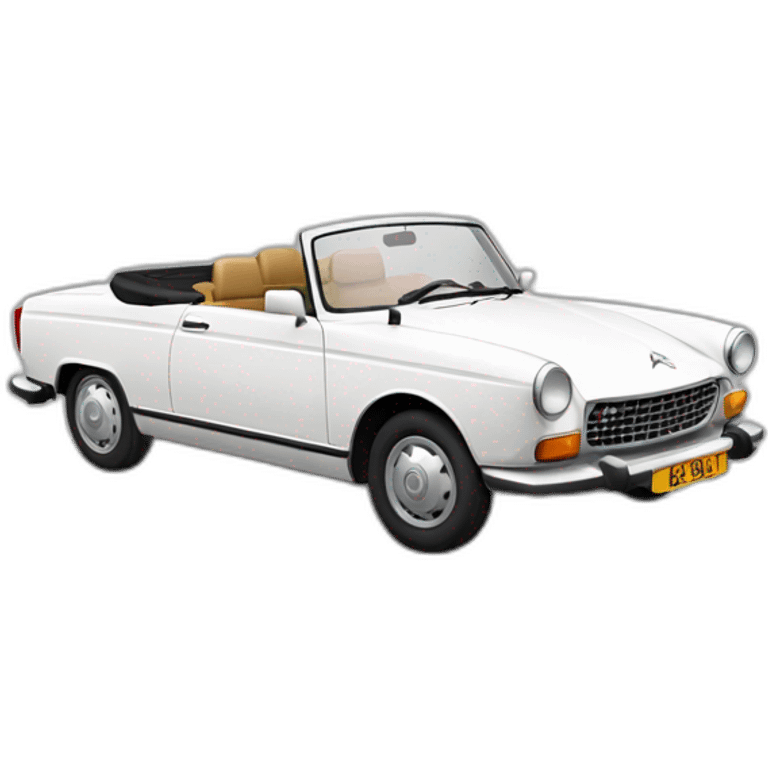 white peugeot 404 cabriolet emoji